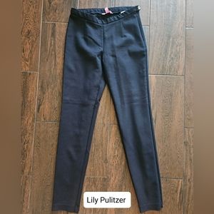 Lilly Pulitzer Classic Black Slack Pants with Back Leg Seams Size 2